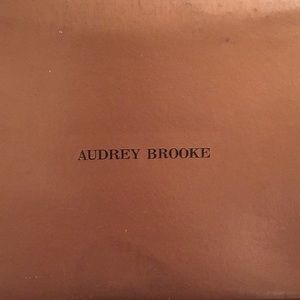 Audrey Brooke red suede heels